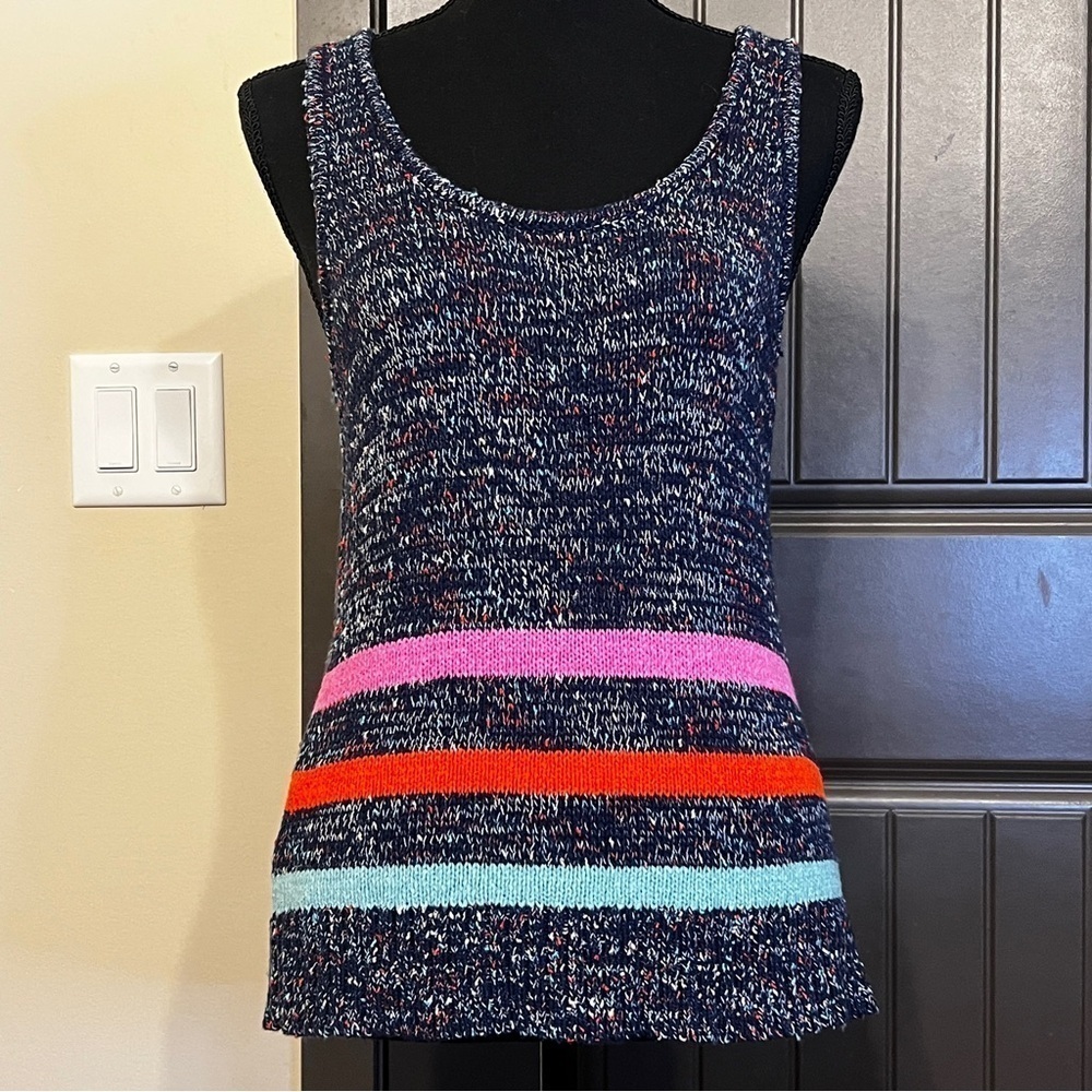 ☀️Lou & Grey for LOFT Blue Striped Tank Top Size Medium